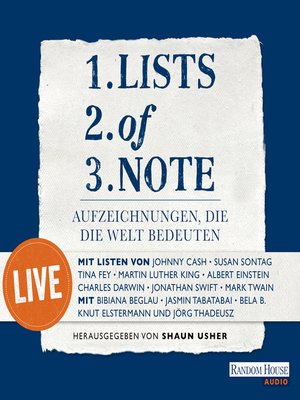 cover image of Lists of Note – Live